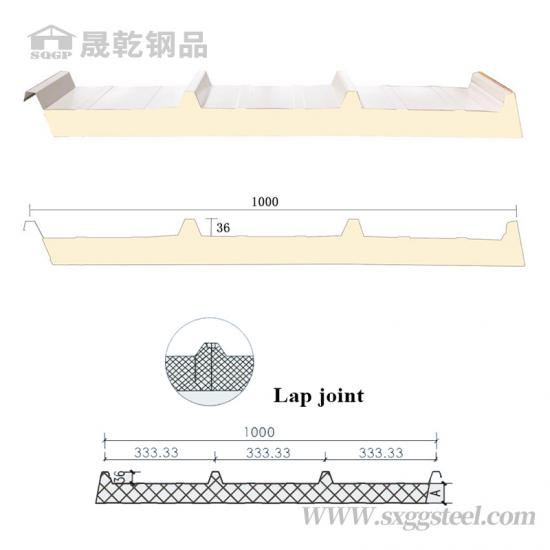 PU sandwich roof  panel